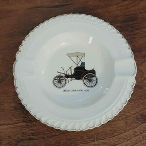 Vintage Ashtray Porcelain The Harker Pottery Co. Winton Automobiles 1898